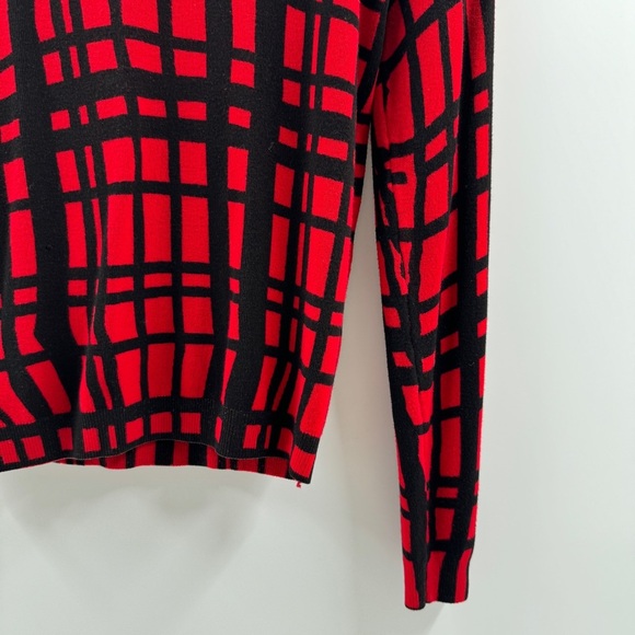 Juliana Red Abstract Criss Cross Sweater Y2K Vintage Fit Small/Medium - Picture 3 of 5